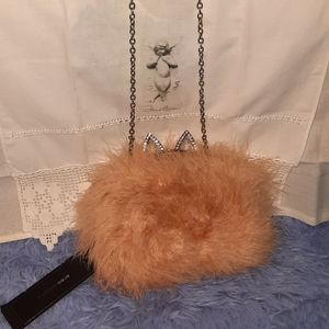 NWT! BCBG MAXERIA FLUFFY PINK HANDBAG